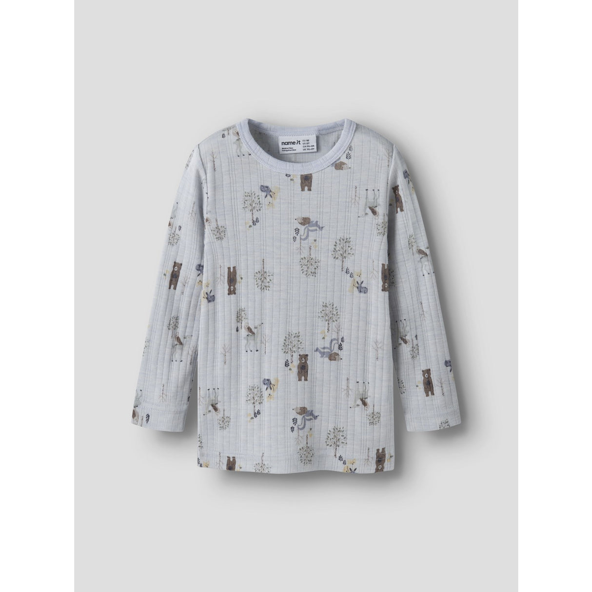 Name It Arctic Ice Forest Animals Nmmwang Ull Needle Ls Topp Noos