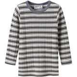 Name It Snow White Morel/Folksotne Gray Nmmwang Ull Needle Ls Topp Noos