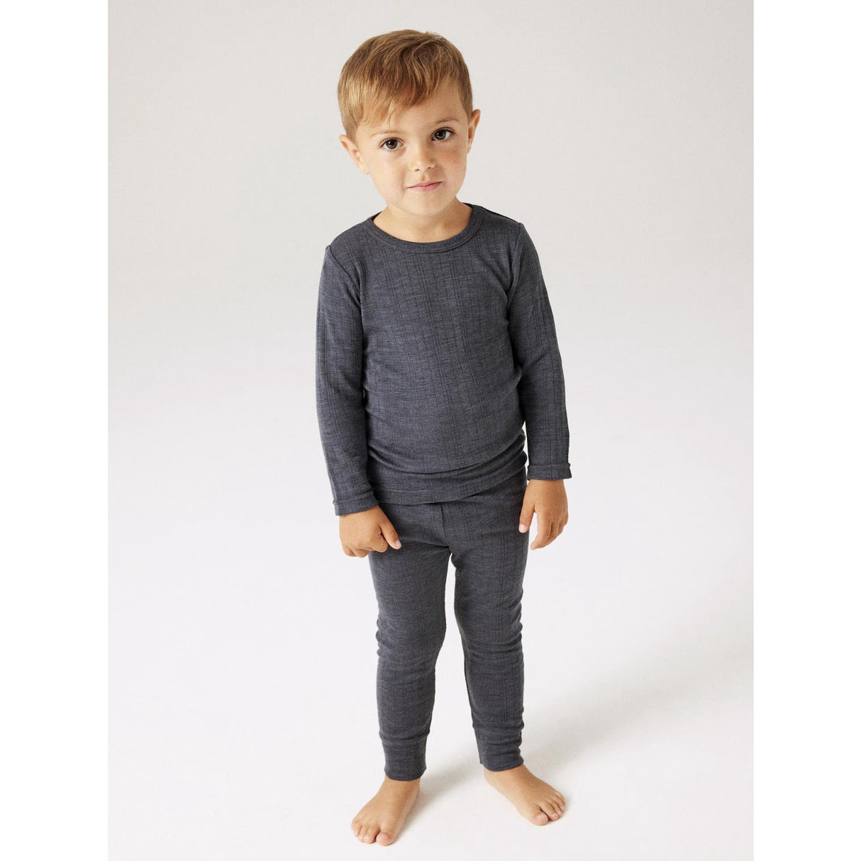 Name It Ombre Blue Wang Ull Needle Bluse Solid Noos