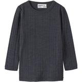 Name It Ombre Blue Wang Ull Needle Bluse Solid Noos