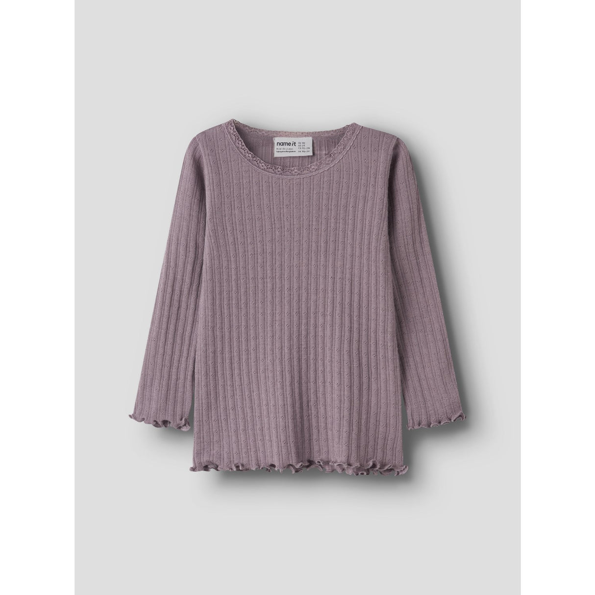 Name It Toadstool Nmfwossa Wo/Si Rib Ls Topp