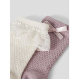 Name It Violet Ice Nmfwakma Wo/Bl Structure 2P Strømper