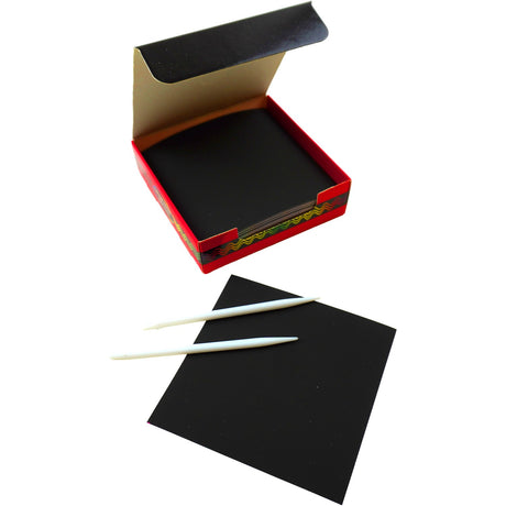 Pocket Money Magic Farge Scratch Notes Med Pen 100 Sheets.