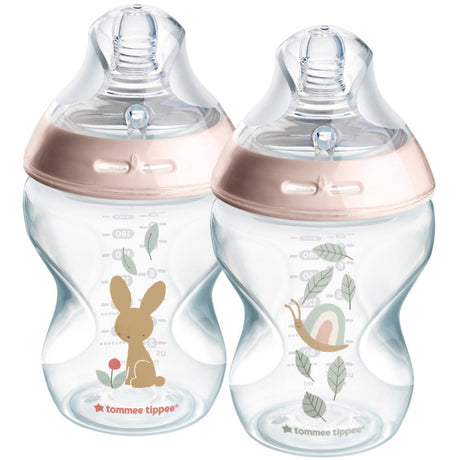 Tommee Tippee Natural Start Baby Flaske 2 X 260 Ml - Deco Pink