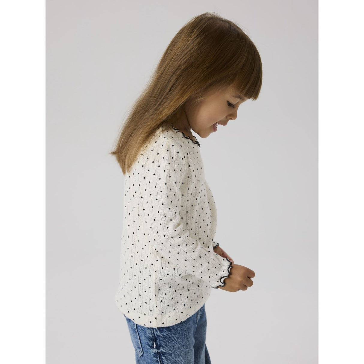 Name It Cloud Dancer Nmftania Ls Slim Topp