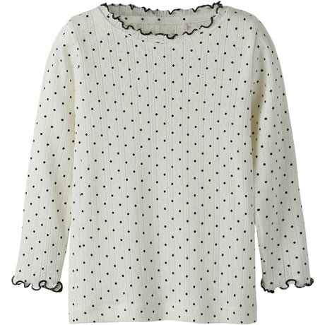 Name It Cloud Dancer Nmftania Ls Slim Topp