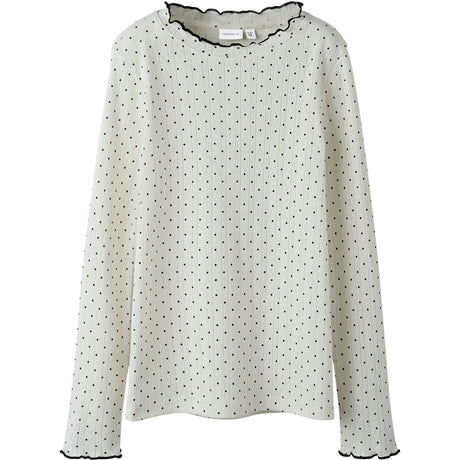 Name It Cloud Dancer Nkftania Ls Slim Topp