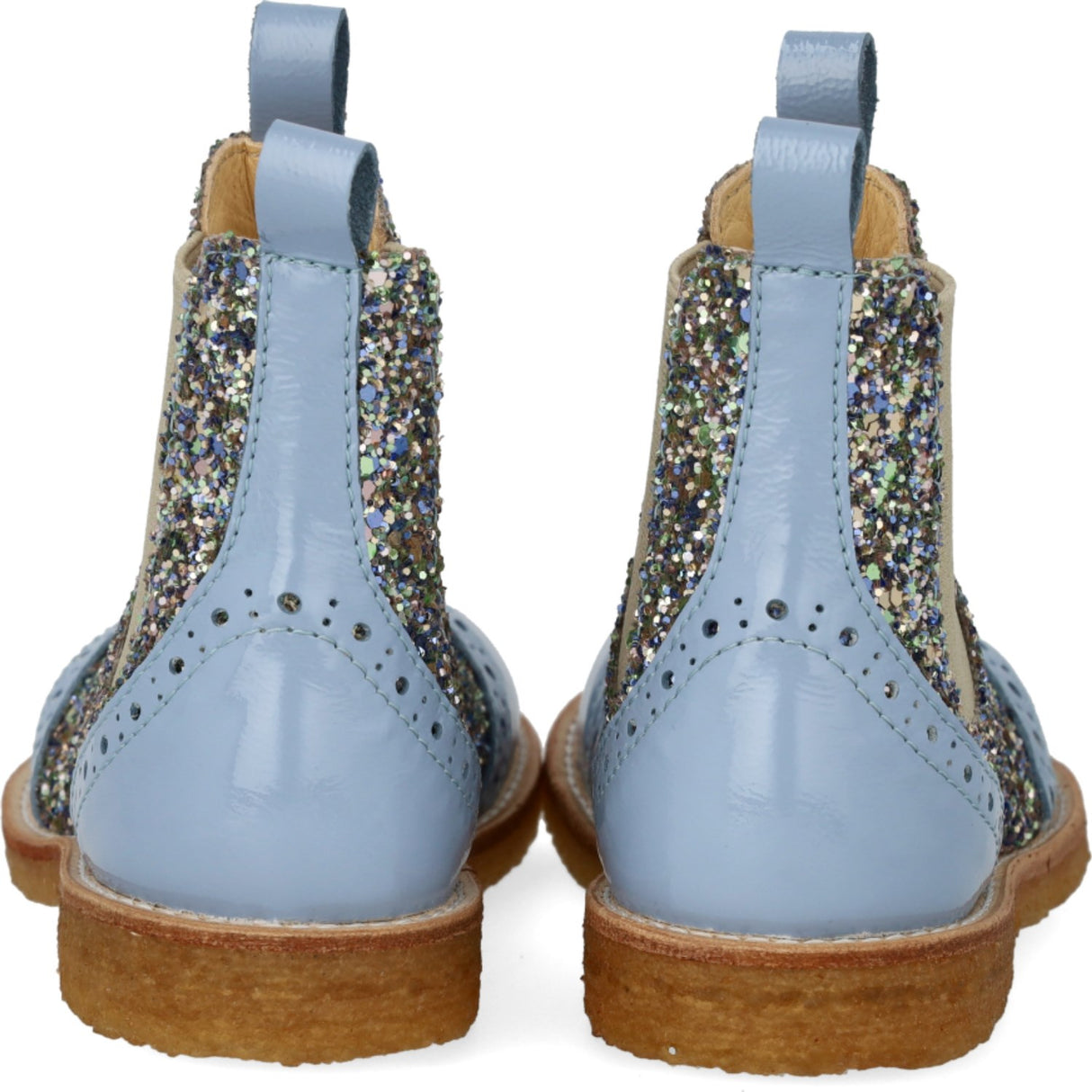 Angulus Chelsea Støvle Med Glitter Og Brogues Detaljer