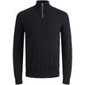 Jack & Jones Junior Black Jjeemil Strikk Half Zip Noos Jnr
