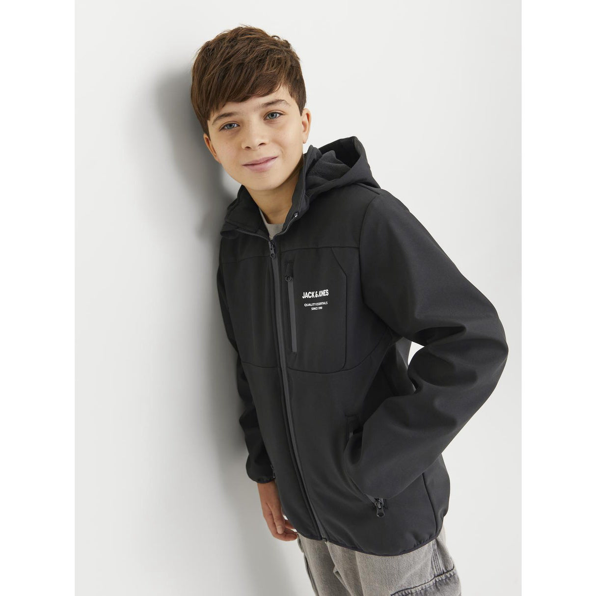 Jack & Jones Junior Black Jjetheo Softshell Jakke Noos Jnr