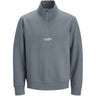 Jack & Jones Junior Blue Mirage Jjesoho Sweat Quarter Zip Hn Noos Jnr