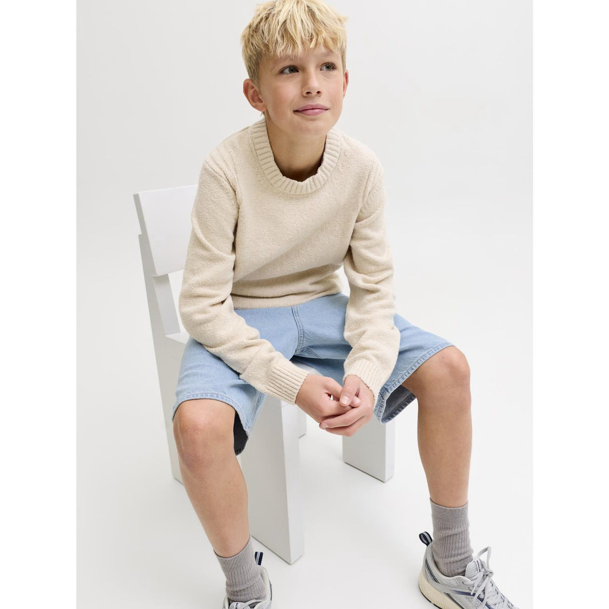 Jack & Jones Junior Blue Denim Jjialex Jjoriginal Shorts Sq 738 Sn Jnr