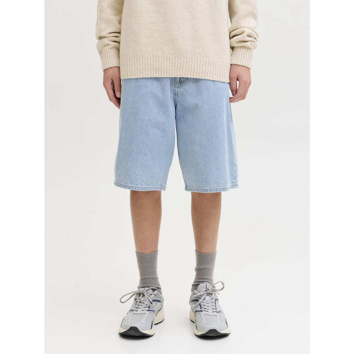 Jack & Jones Junior Blue Denim Jjialex Jjoriginal Shorts Sq 738 Sn Jnr