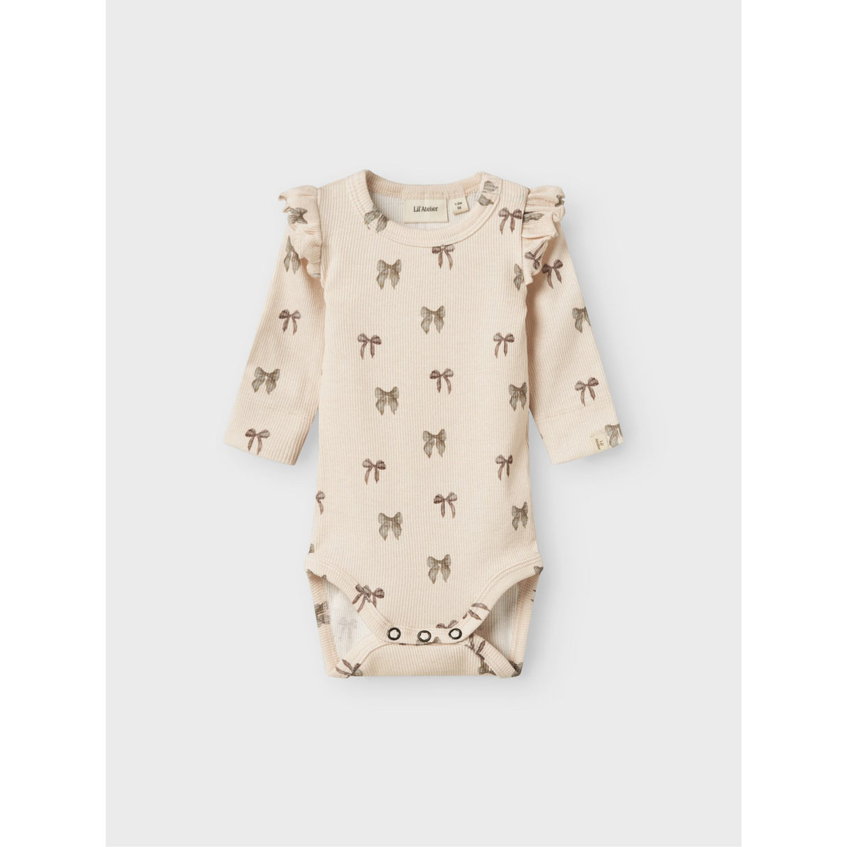 Lil'Atelier Silver Peony Bow Nbfgavo Eko Ls Slim Body Lil Noos