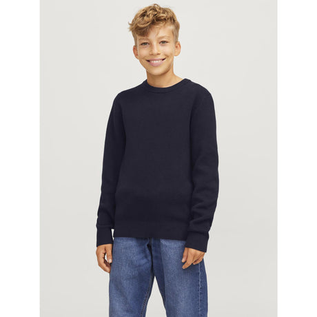 Jack & Jones Junior Night Sky Jprblamilano Stitch Strikk Crew Neck Jnr