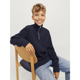 Jack & Jones Junior Night Sky Jprblamilano Stitch Strikk Half Zip Jnr