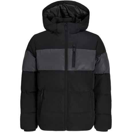 Jack & Jones Junior Black Reflective Jjebecks Reflective Puffer Jnr
