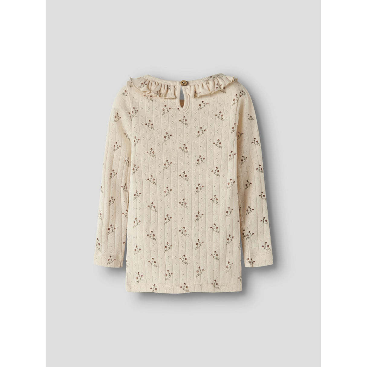 Lil'Atelier Novelle Peach Flower Nmfrachello Ria Ls Slim Topp Lil