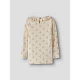 Lil'Atelier Novelle Peach Flower Nmfrachello Ria Ls Slim Topp Lil