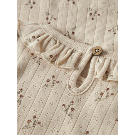 Lil'Atelier Novelle Peach Flower Nmfrachello Ria Ls Slim Topp Lil