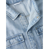 Name It Light Blue Denim Nkmjoy Boxy Dnm 1/2 Skjorte 1860-Ph F