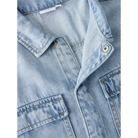 Name It Light Blue Denim Nkmjoy Boxy Dnm 1/2 Skjorte 1860-Ph F