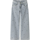 Name It Light Blue Denim Nkfrose Wide Heart Studs Jeans 2021-Za D
