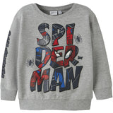 Name It Grey Melange Nmmfloyd Spider Nreg Sweat Bru Mar
