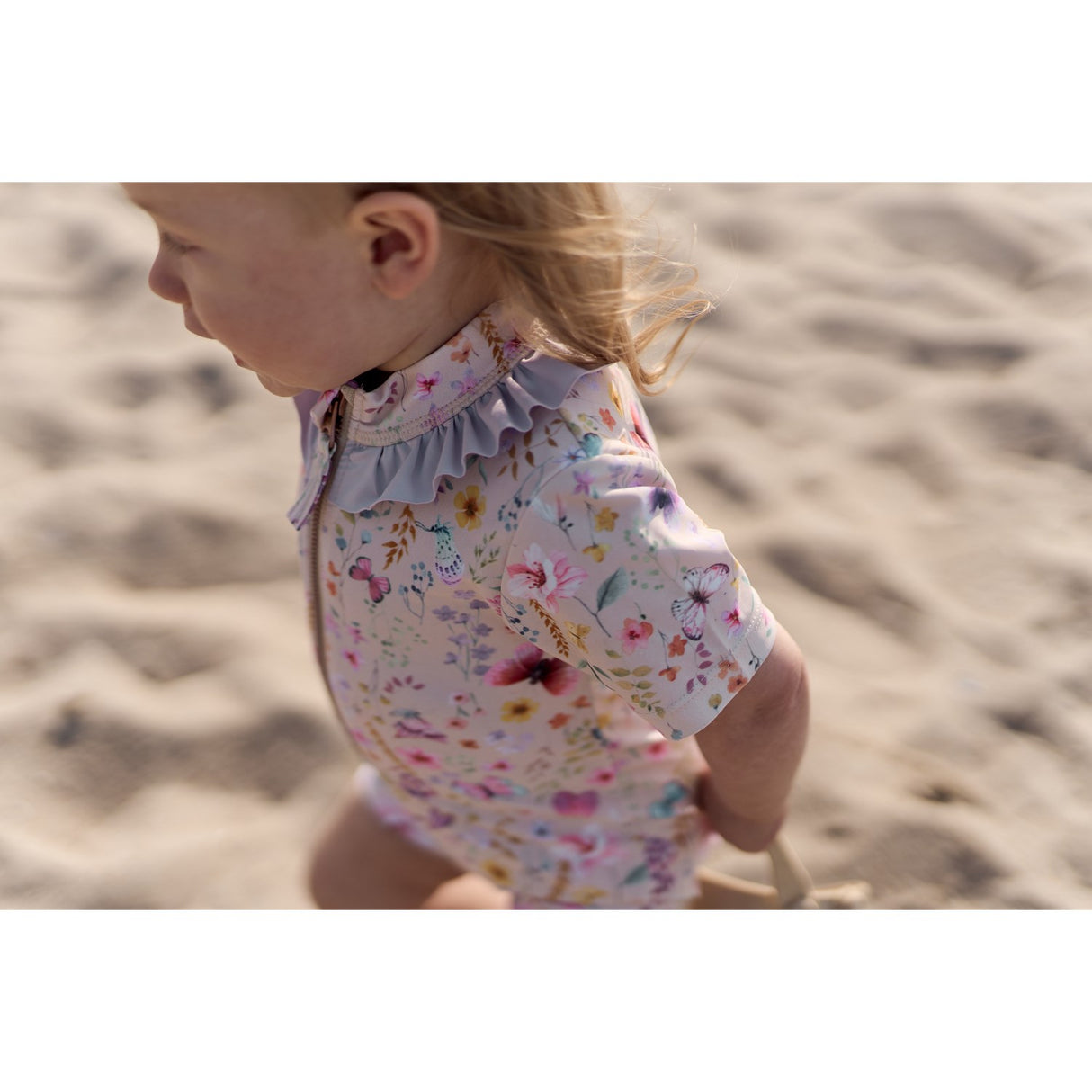 Mikk-Line Butterfly AOP Swim Drakt Uv Frill AOP