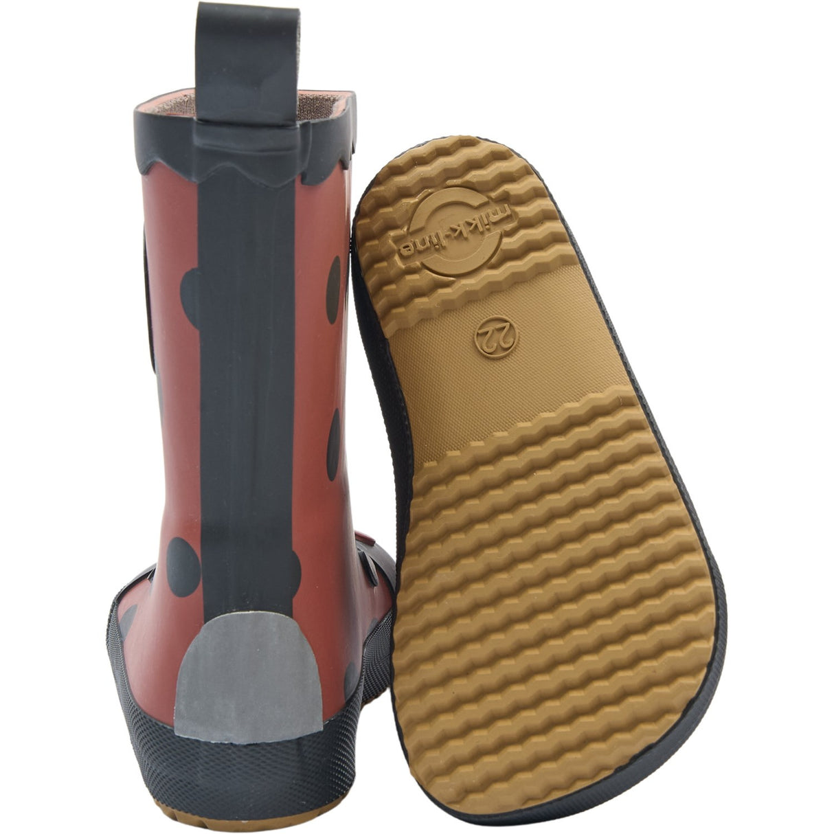 Mikk-Line Henna Gummistøvler Ladybug Barefoot