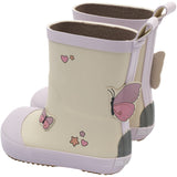 Mikk-Line Oyster Gray Gummistøvler Butterfly Barefoot