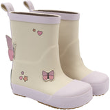 Mikk-Line Oyster Gray Gummistøvler Butterfly Barefoot