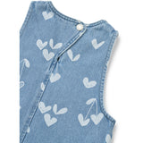 LIEWOOD Sweethearts / Light Blue Denim Angelica Printed Denim Frill Kjole