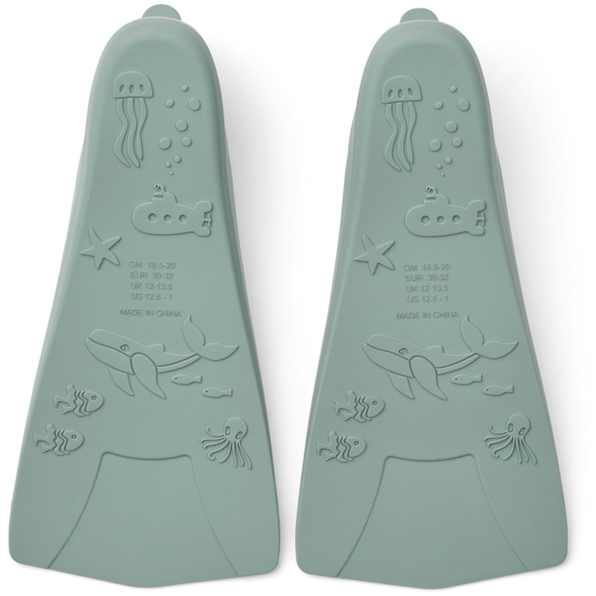 LIEWOOD Sea / Peppermint Gustav Printed Swim Fins