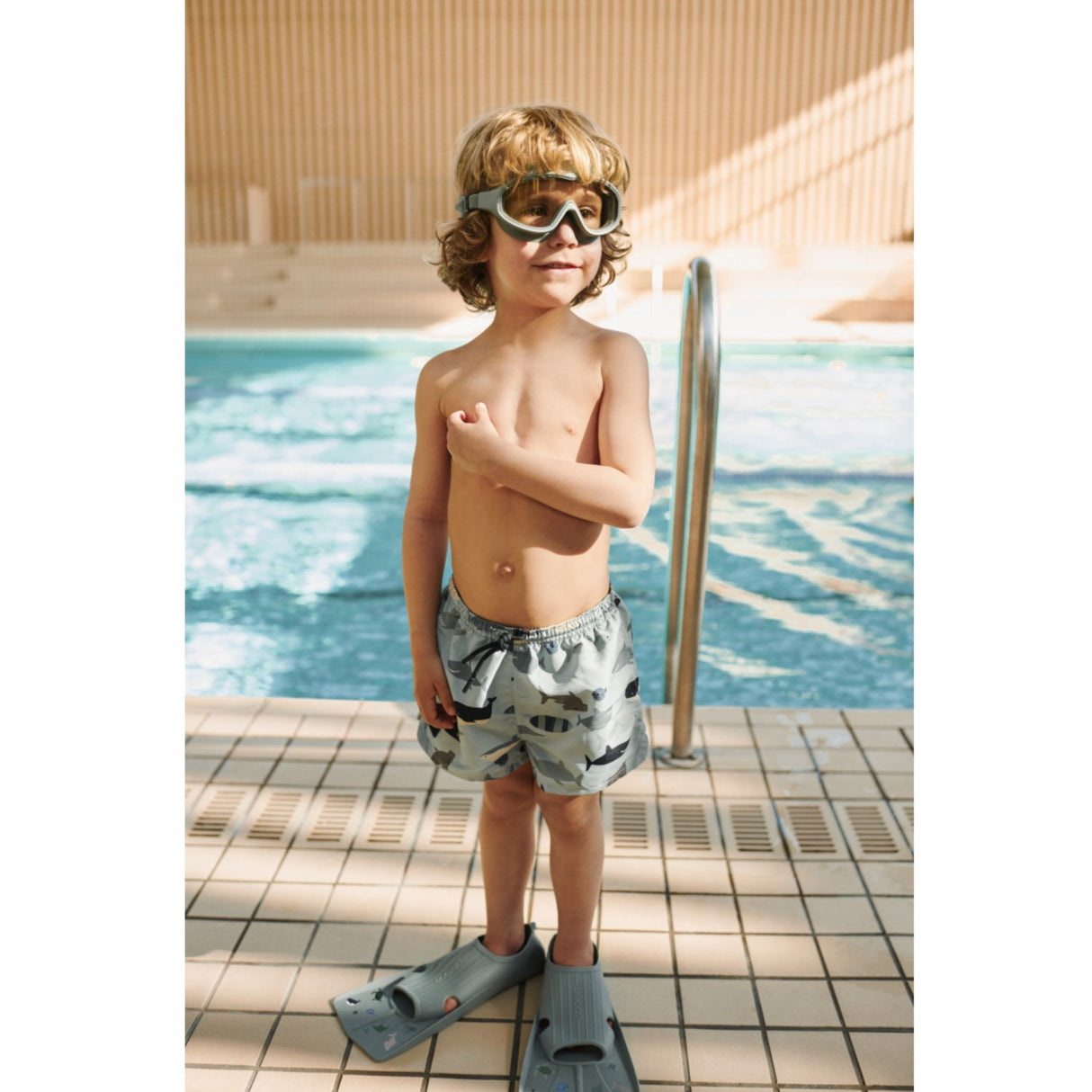 LIEWOOD Sea / Peppermint Gustav Printed Swim Fins