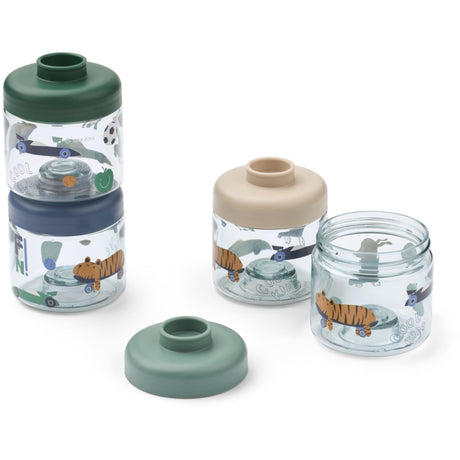 LIEWOOD Fun / Beach Blue Dominique Food Tritan Boxes 100 Ml 4-Pakke