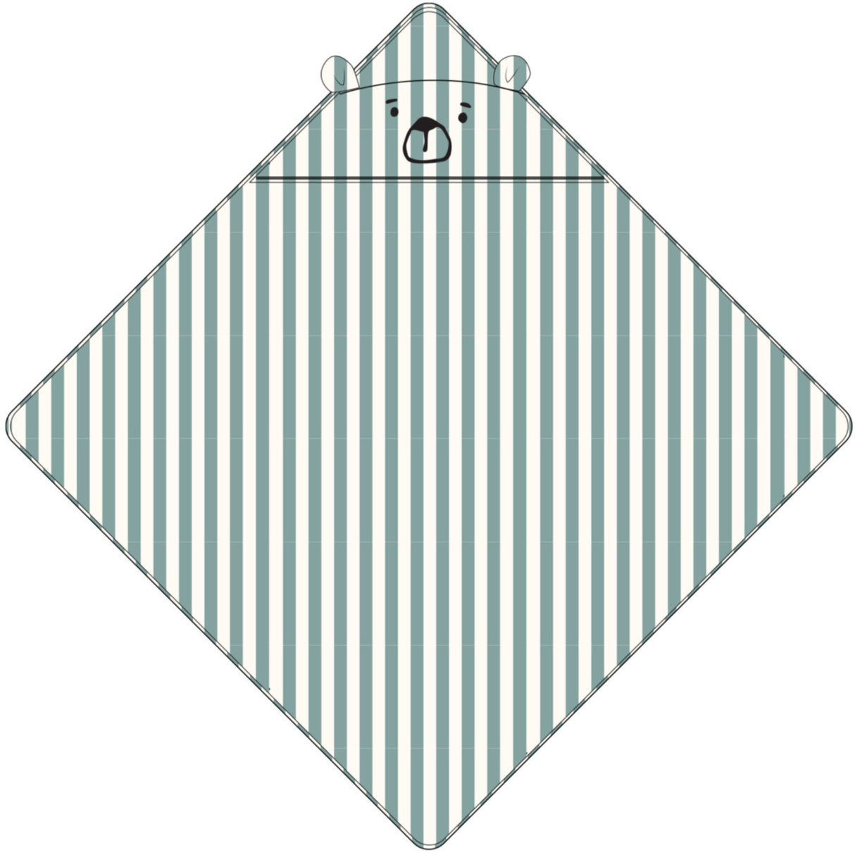 LIEWOOD Peppermint / Creme De La Creme Albert Hooded Håndkle