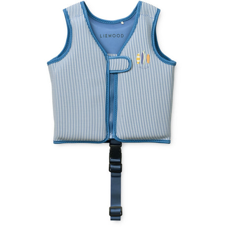 LIEWOOD Y/D Stripe Riverside / Creme De La Creme Dove Seersucker Swim Vest