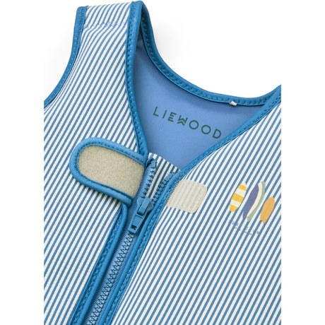 LIEWOOD Y/D Stripe Riverside / Creme De La Creme Dove Seersucker Swim Vest