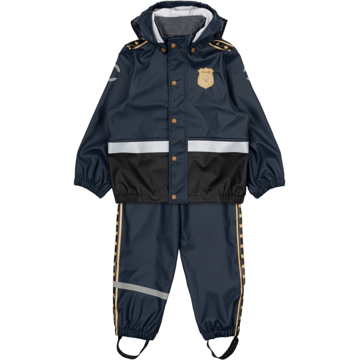 Mikk-Line Blue Nights Police Suspenders Rain Sett