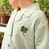 That's Mine Green Stripe Ino Skjorte