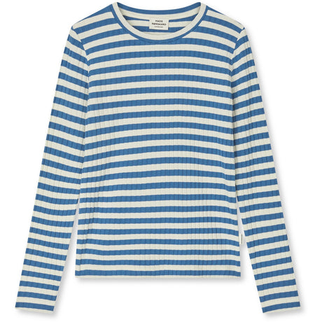 Mads Nørgaard Vanilla Ice/Bright Cobalt 5X5 Classic Stripe Talika Topp