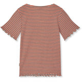 Mads Nørgaard Fiery Red/Vanilla Ice 2X2 Bomull Stripe Tiki Tee