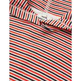 Mads Nørgaard Fiery Red/Vanilla Ice 2X2 Bomull Stripe Tally Hettegenser