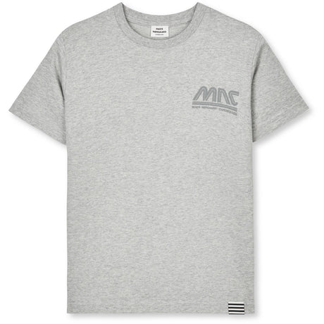 Mads Nørgaard Grey Melange Printed Tee Thorlino Logo Tee