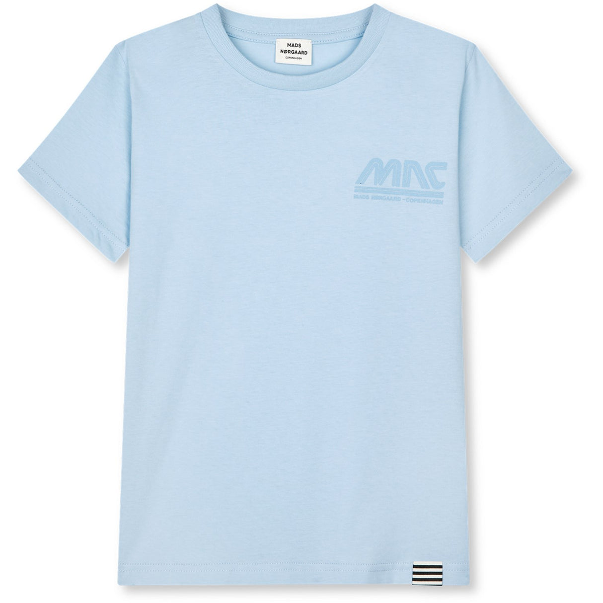 Mads Nørgaard Cashmere Blue Printed Tee Thorlino Logo Tee