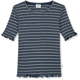Mads Nørgaard Sky Captain/Vanilla Ice/Cashme 2X2 Bomull Stripe Stripe Tuviana Tee