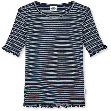 Mads Nørgaard Sky Captain/Vanilla Ice/Cashme 2X2 Bomull Stripe Stripe Tuviana Tee