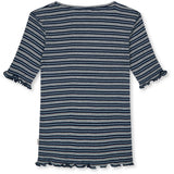 Mads Nørgaard Sky Captain/Vanilla Ice/Cashme 2X2 Bomull Stripe Stripe Tuviana Tee