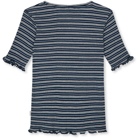 Mads Nørgaard Sky Captain/Vanilla Ice/Cashme 2X2 Bomull Stripe Stripe Tuviana Tee